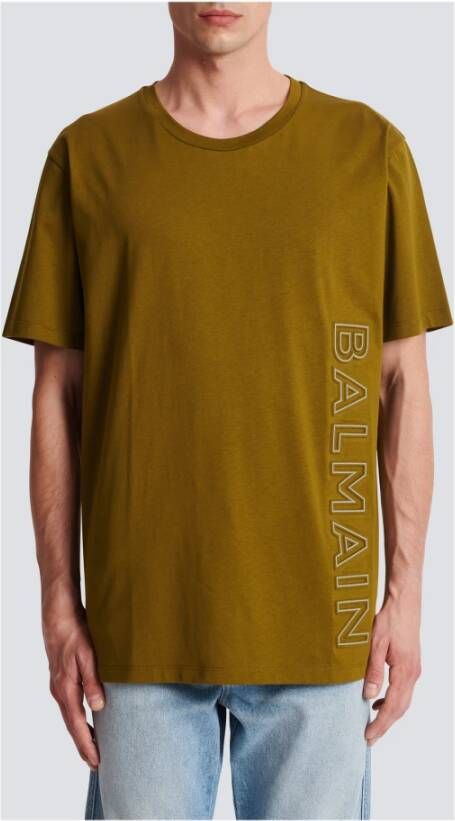 Balmain T-shirt met logodetail Groen - Foto 6