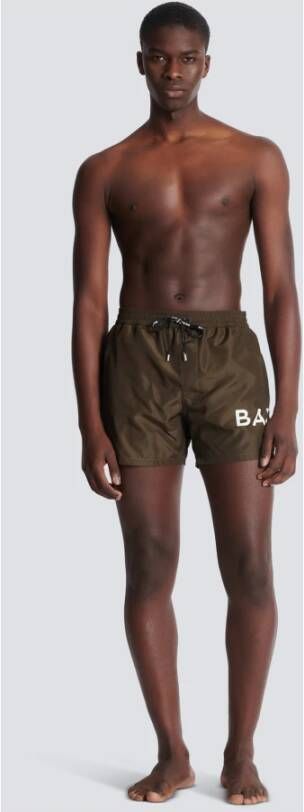Balmain Zwembroek met logoprint Bruin - Foto 5