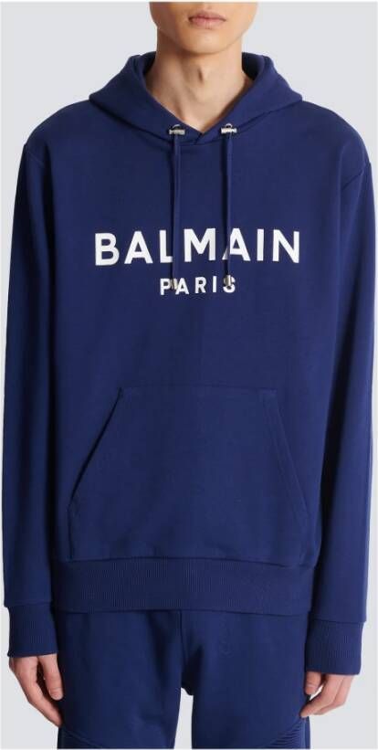 Balmain Paris hoodie Blauw Heren