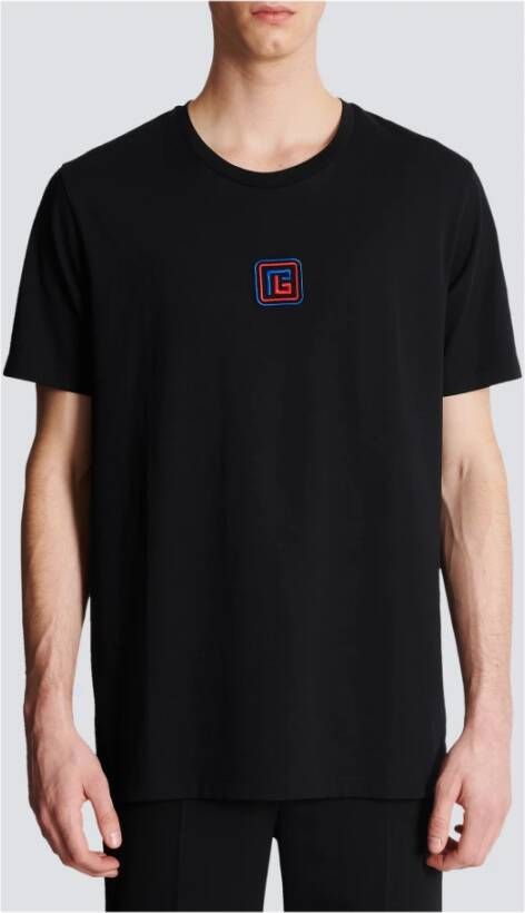 Balmain PB T-shirt Zwart Heren