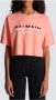 Balmain Cropped T-shirt Roze - Thumbnail 3