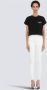 Balmain Geknipt eco-ontworpen katoenen T-shirt met klein geflockt logo. Black Dames - Thumbnail 4