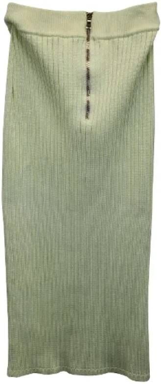 Balmain Pre-owned Fabric bottoms Green Dames