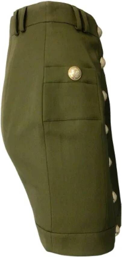 Balmain Pre-owned Fabric bottoms Groen Dames