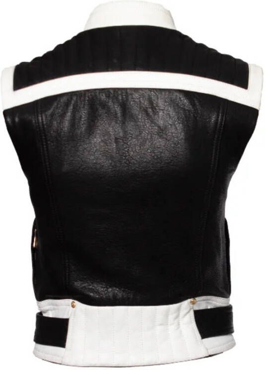 Balmain Pre-owned Voldoende lederen bovenkleding Zwart Dames