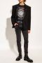 Balmain Ebe Noir Blanc Rouge Losse T-Shirt Black Heren - Thumbnail 2