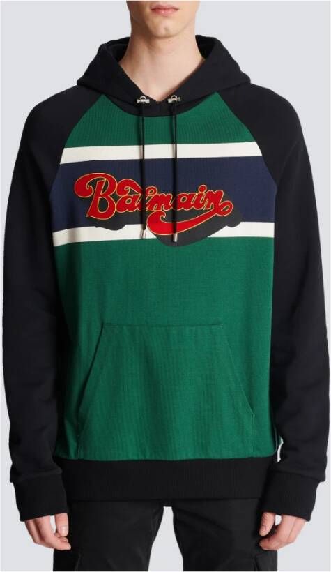 Balmain Retro jaren '70 hoodie Meerkleurig Heren
