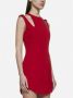 Balmain Rode Asymmetrische Dagjurk Rood Dames - Thumbnail 2