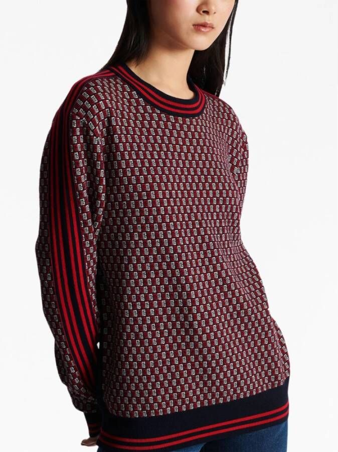 Balmain Round-neck Knitwear Roze Dames