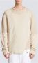 Balmain Shirt met lange mouwen en verschillende materialen Beige Heren - Thumbnail 2