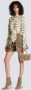 Balmain Zebra Print Mao Kraag Shirt Beige Dames - Thumbnail 2