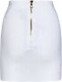 Balmain Witte rok met geribbelde tailleband en gouden accenten Wit Dames - Thumbnail 2