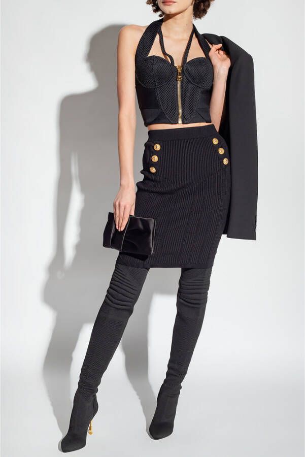 Balmain High waist rok Zwart - Foto 3