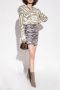 Balmain HW Butonned Lurex Zebra Korte ROK Multicolor Dames - Thumbnail 2