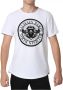 Balmain Velvet Logo Katoenen T-Shirt Klassieke Pasvorm White - Thumbnail 2