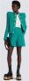 Balmain Tweed Shorts met hoge taille en franje detail Green Dames - Thumbnail 3