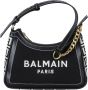 Balmain B-Army monogrammed canvas and smooth leather handbag Zwart Dames - Thumbnail 11