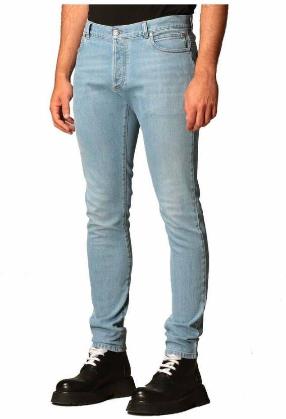 Balmain Slim Fit Jeans Blauw Heren