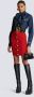 Balmain Kabelgebreide kokerrok Rood - Thumbnail 2