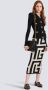 Balmain Midi rok van gebreide stof met gedrukt maxi-monogram Black Dames - Thumbnail 2