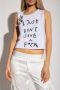 Balmain Stijlvolle bedrukte katoenen crop top White Dames - Thumbnail 2