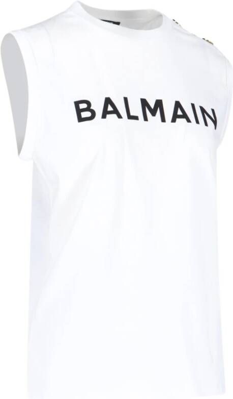 Balmain Sleeveless Tops Wit Dames