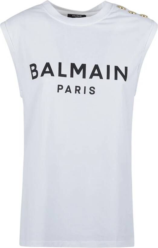 Balmain Sleeveless Tops Wit Dames