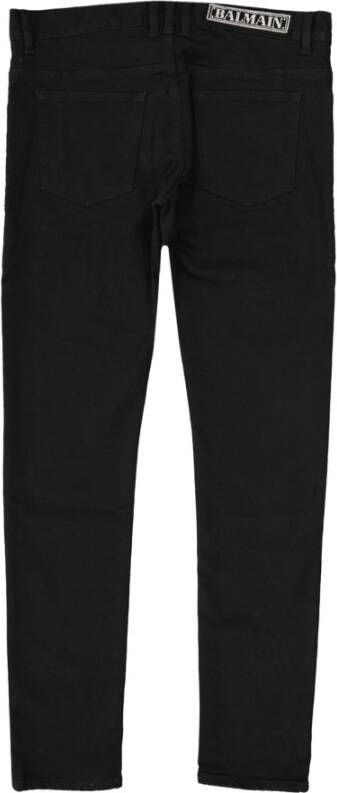 Balmain Slim-Fit Italiaanse Katoenen Jeans Zwart Heren