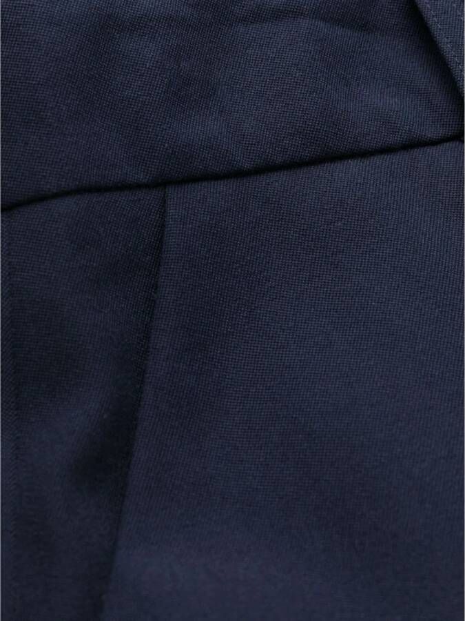 Balmain Marineblauwe Uitlopende Getailleerde Broek Blauw Dames
