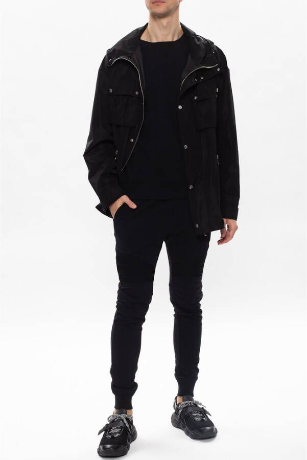 Balmain Sweatpants with logo Zwart Heren