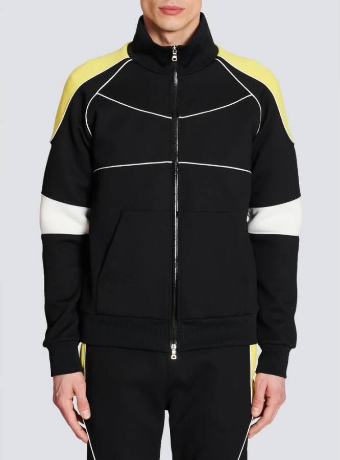 Balmain Sweatshirt met neopreen panelen Zwart Heren