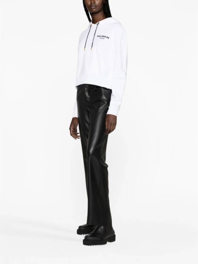 Balmain Wo Clothing Sweatshirts White Aw23 Wit Dames