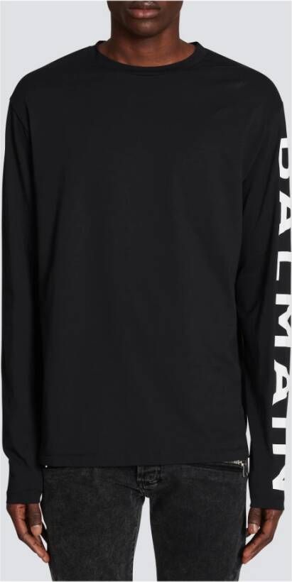 Balmain T-shirt met lange mouwen Zwart - Foto 8