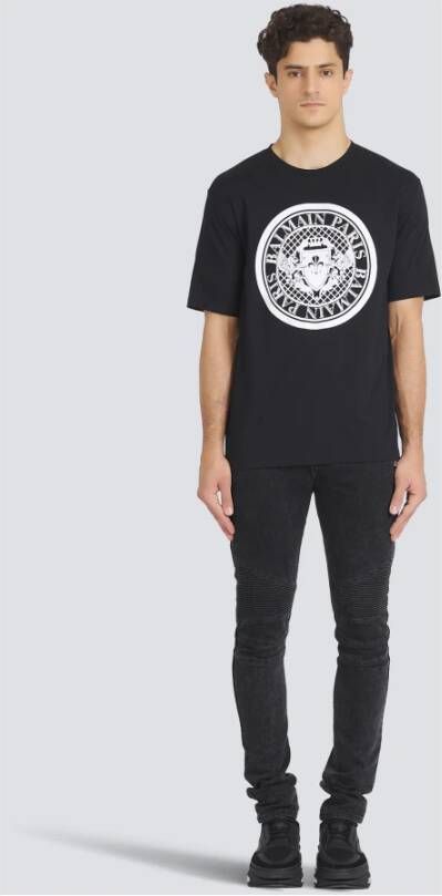 Balmain T-Shirt Munt Zwart Heren
