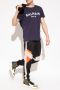 Balmain Katoenen T-shirt met geflockte medaillon Blue Heren - Thumbnail 2