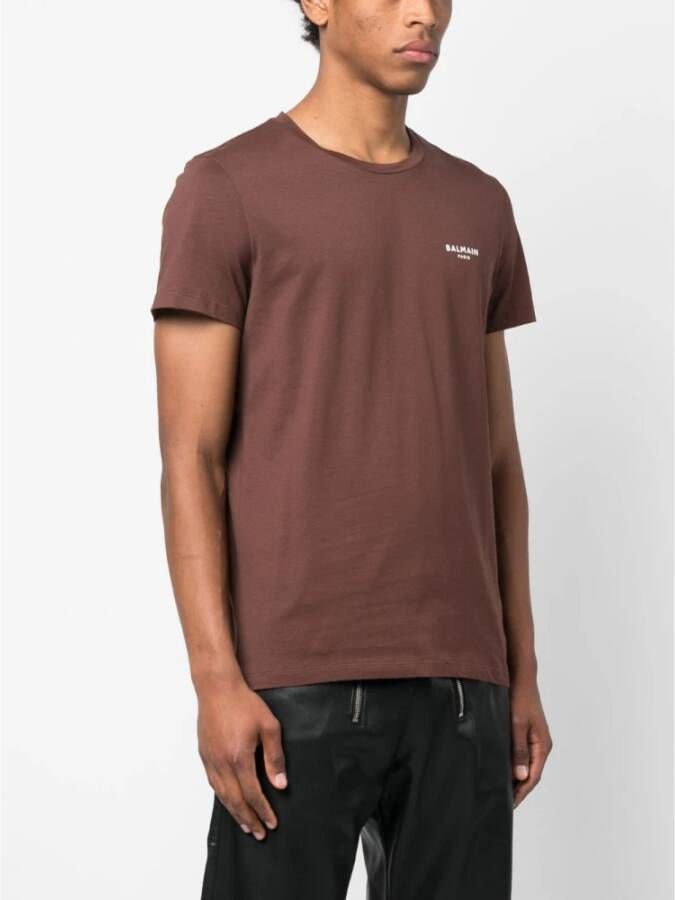 Balmain T-Shirts Bruin Heren