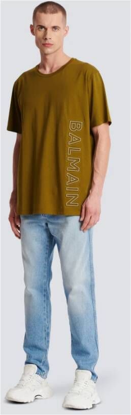 Balmain T-shirt met logodetail Groen - Foto 7