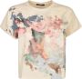 Balmain Cropped Pastel print T-shirt Meerkleurig Dames - Thumbnail 3