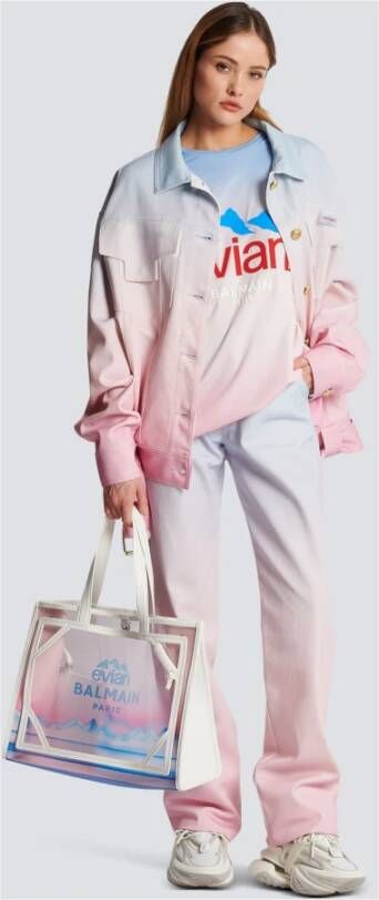 Balmain x Evian T-shirt met kleurverloop Roze - Foto 2
