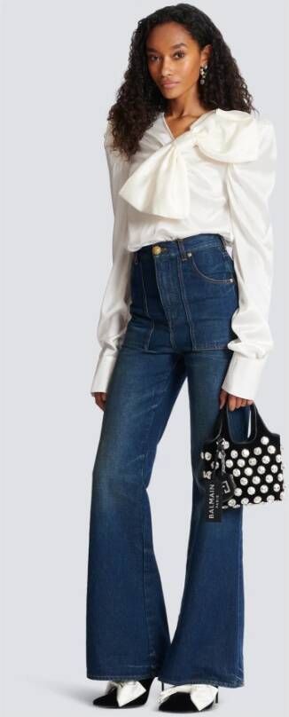 Balmain Blouse met strikdetail Wit - Foto 2