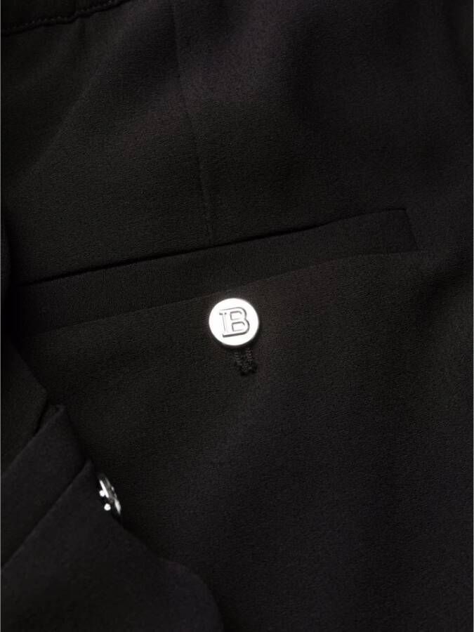 Balmain Zwarte sweatpants van cr?pe met zilveren details Zwart Heren