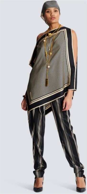 Balmain Gedrapeerde broek Zwart - Foto 2