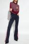 Balmain Geknipte geborduurde gebreide trui Meerkleurig Dames - Thumbnail 2