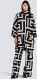 Balmain Gebreide poncho met maxi monogramprint Black Dames - Thumbnail 2