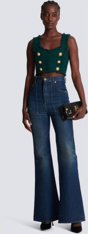 Balmain Cropped top Groen - Foto 2