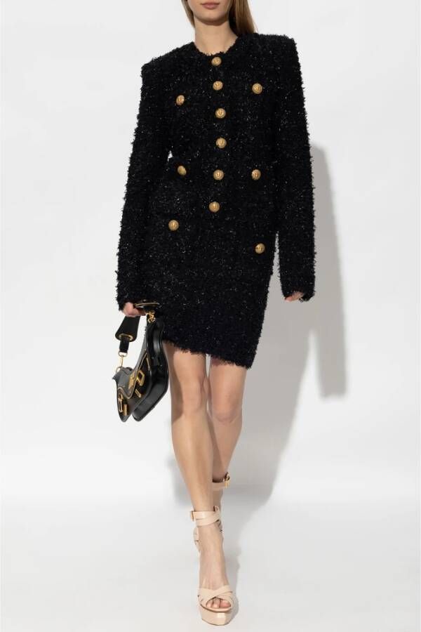 Balmain Tweed rok Zwart Dames