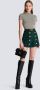 Balmain Tweed Shorts met hoge taille en leeuwenkop knopen Green Dames - Thumbnail 2