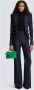 Balmain Uitlopende jeans met lurex strepen Blauw Dames - Thumbnail 2