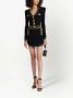 Balmain Cropped knit cardigan with gold trim Zwart Dames - Thumbnail 2