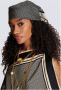 Balmain Vierkante zijden sjaal met monogramprint Black Dames - Thumbnail 4